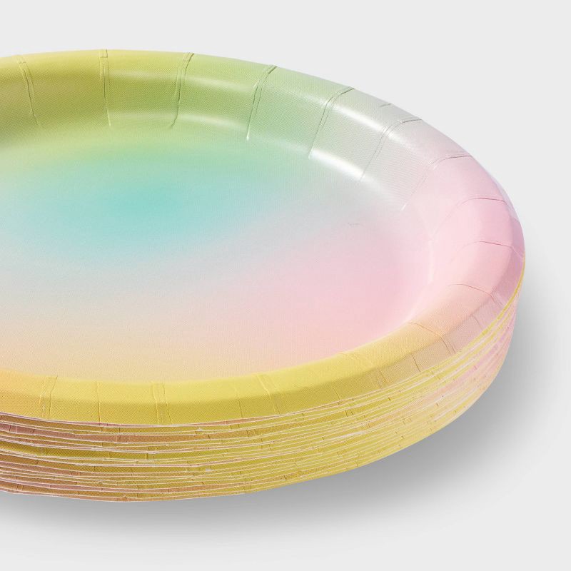 slide 3 of 3, 20ct Pastel Gradient Snack Plates - Spritz™, 20 ct