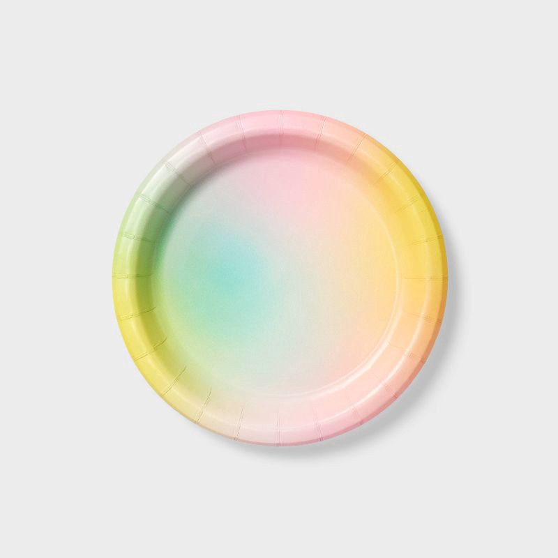 slide 1 of 3, 20ct Pastel Gradient Snack Plates - Spritz™, 20 ct