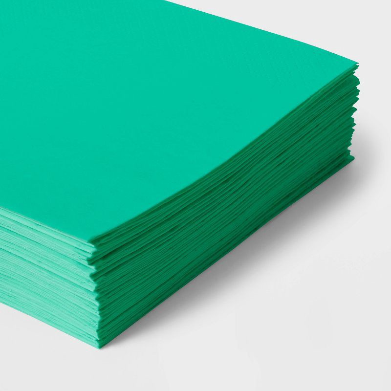 slide 3 of 3, 30ct Beverage Napkins Green - Spritz™, 30 ct