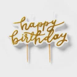 Gold Happy Birthday Candle - Spritz™