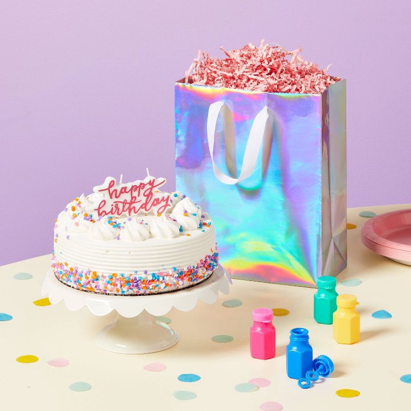 slide 2 of 4, Hot Pink Happy Birthday Candle - Spritz™, 1 ct