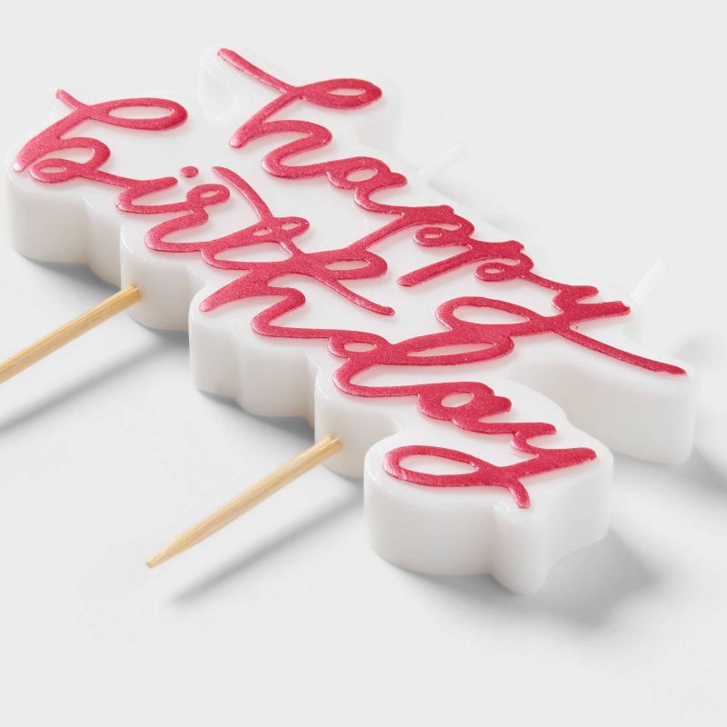 slide 4 of 4, Hot Pink Happy Birthday Candle - Spritz™, 1 ct