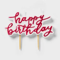 Hot Pink Happy Birthday Candle - Spritz™