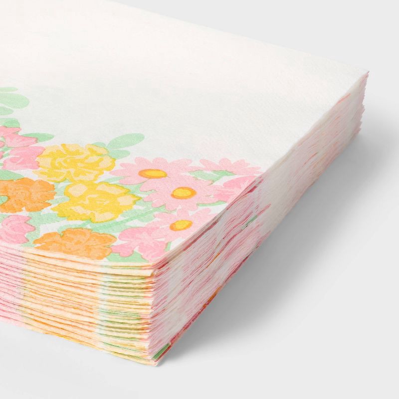 slide 3 of 3, 30ct Floral Lunch Napkins - Spritz™, 30 ct