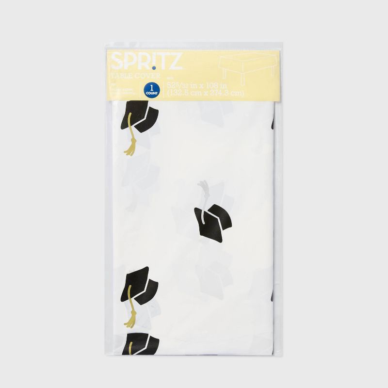 slide 3 of 3, Graduation Grad Cap Table Cover - Spritz™, 1 ct