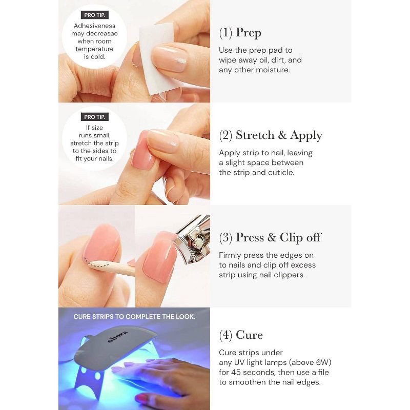 slide 4 of 5, Ohora Gel Nail Art Starter Set - Cream Light - 30ct, 30 ct