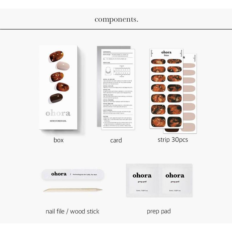 slide 4 of 6, Ohora Gel Nail Art Design Line - Coffee Toffee - 30ct, 30 ct