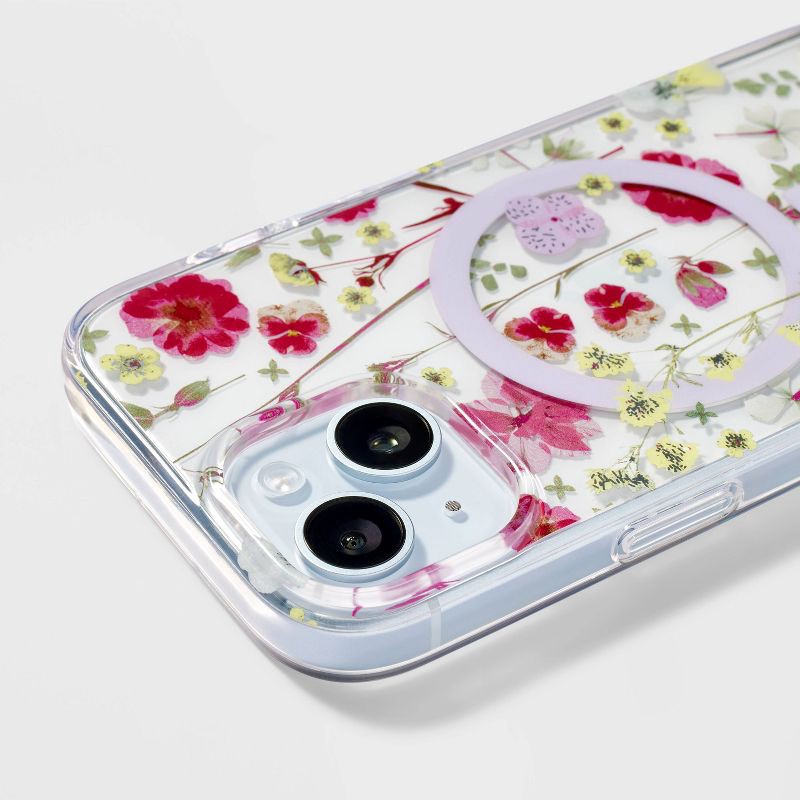slide 3 of 4, iPhone16e/iPhone 15/iPhone 14/iPhone 13 Case with MagSafe - heyday™ Multicolor Floral: Polycarbonate & TPU, 1 ct