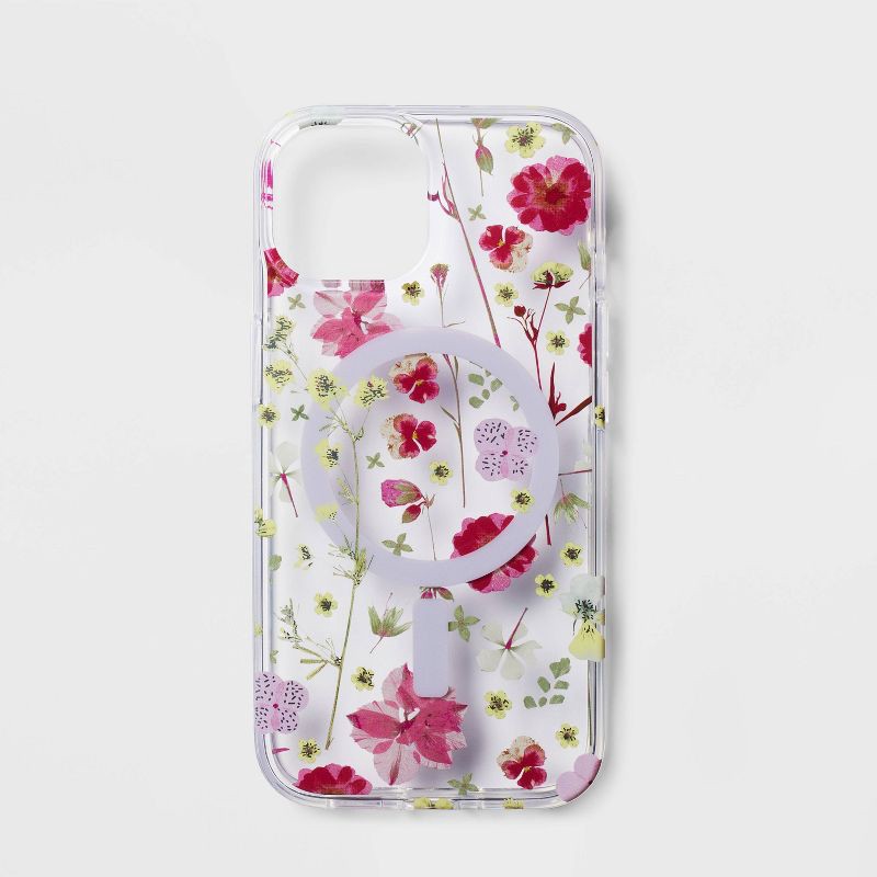 slide 1 of 4, iPhone16e/iPhone 15/iPhone 14/iPhone 13 Case with MagSafe - heyday™ Multicolor Floral: Polycarbonate & TPU, 1 ct