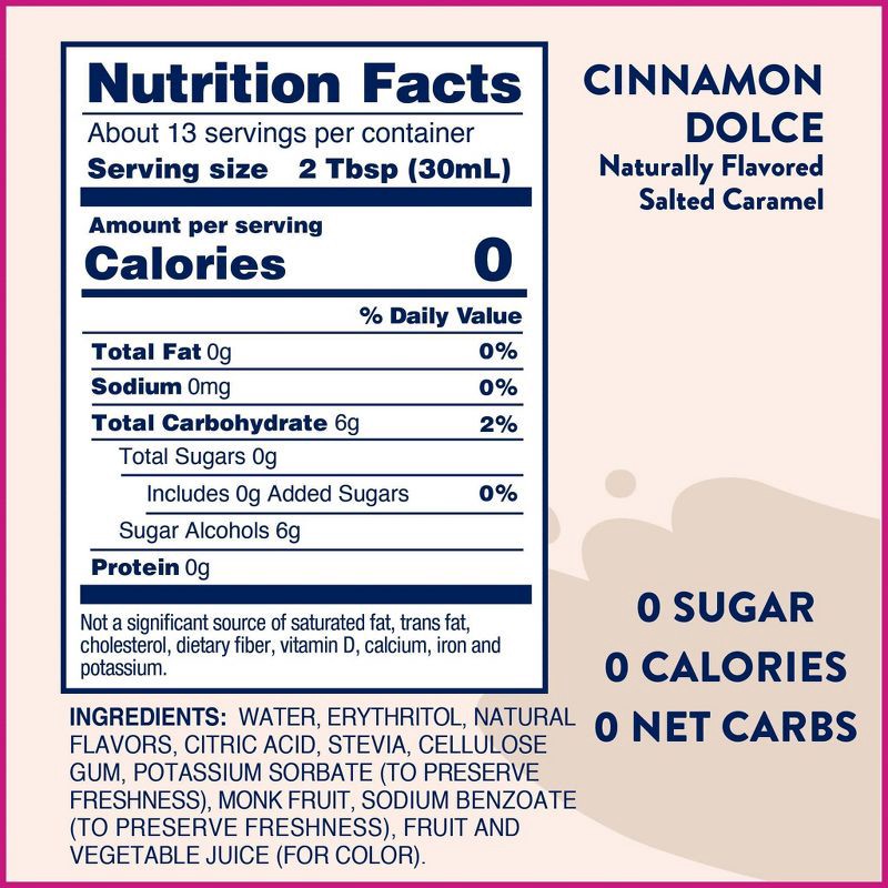 slide 5 of 6, Jordan's Skinny Mixes Naturally Sweetened Sugar Free Cinnamon Dolce Coffee Flavoring Syrup - 12.7 fl oz, 12.7 fl oz