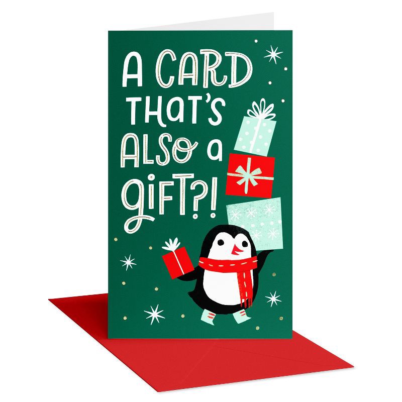 slide 1 of 3, Carlton Cards Christmas Cards Cute Penguin Character, 1 ct