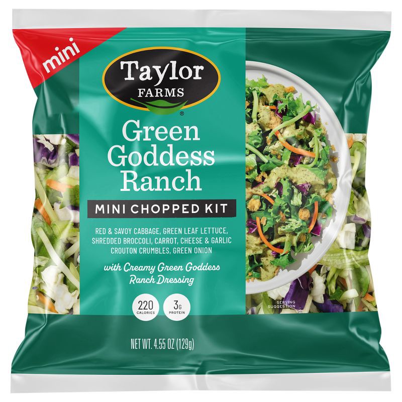 slide 1 of 3, Taylor Farms Green Goddess Ranch Mini Chopped Salad Kit - 4.55oz, 4.55 oz