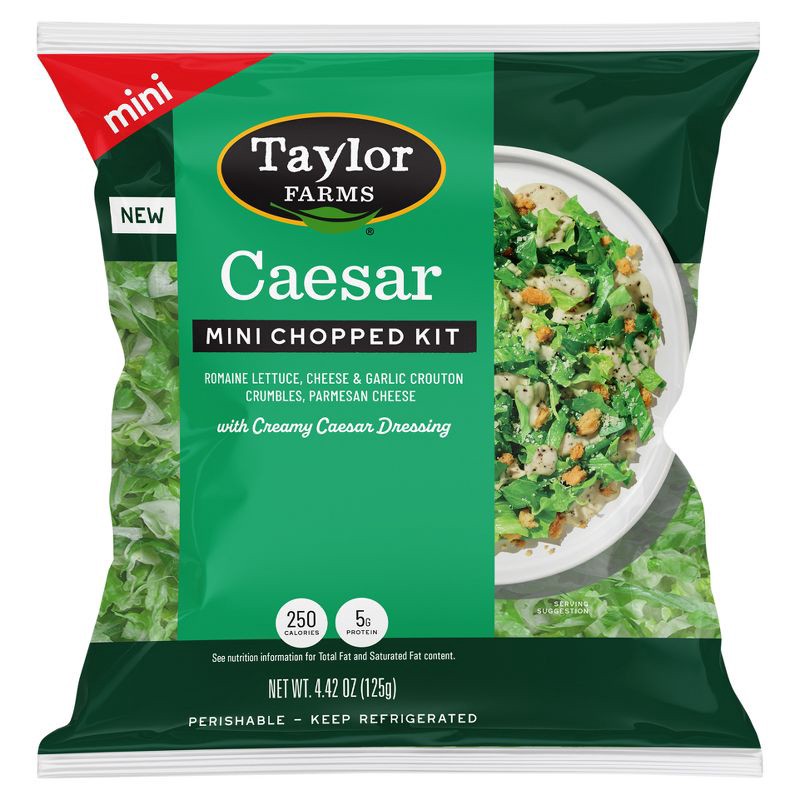 slide 1 of 3, Taylor Farms Caesar Mini Chopped Salad Kit - 4.42oz, 4.42 oz