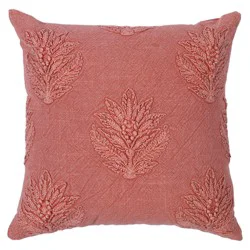 Haven + Key Floral Pattern Decorative Throw Pillow - Clay