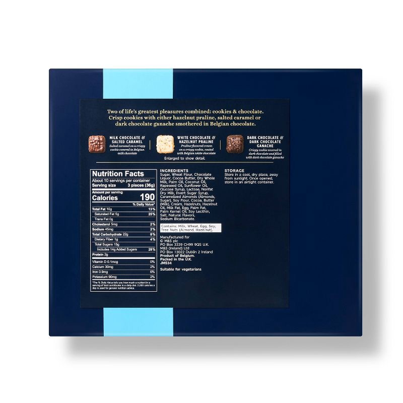 slide 2 of 4, M&S Collection Belgian Christmas Chocolate Luxury Cookies - 13.4oz, 13.4 oz