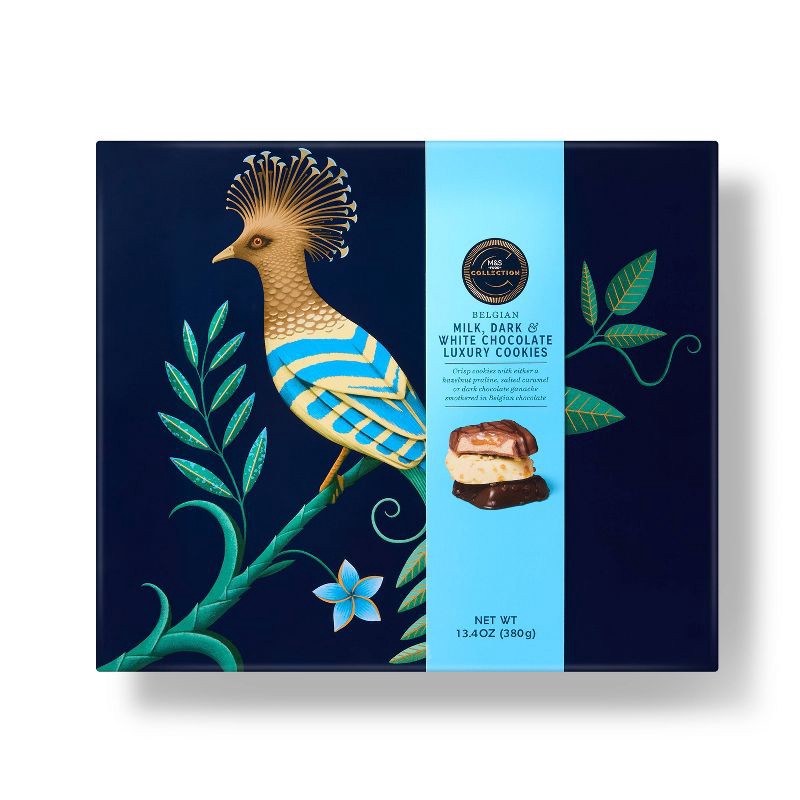 slide 1 of 4, M&S Collection Belgian Christmas Chocolate Luxury Cookies - 13.4oz, 13.4 oz