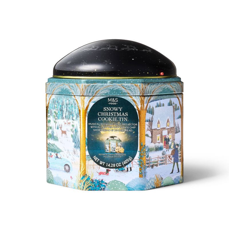 slide 4 of 4, M&S Snowy Night Cookie Tin - 14.28oz, 14.28 oz