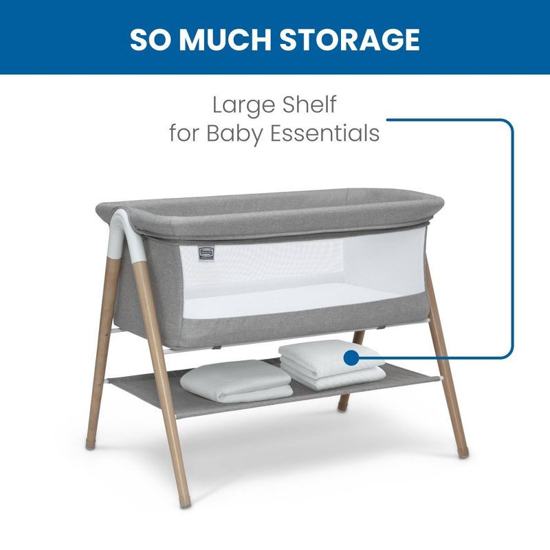 slide 12 of 14, Simmons Kids' Koi Beechwood By the Bed Bassinet - Dove Gray, 1 ct