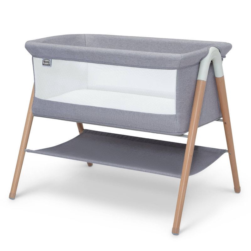 slide 4 of 14, Simmons Kids' Koi Beechwood By the Bed Bassinet - Dove Gray, 1 ct