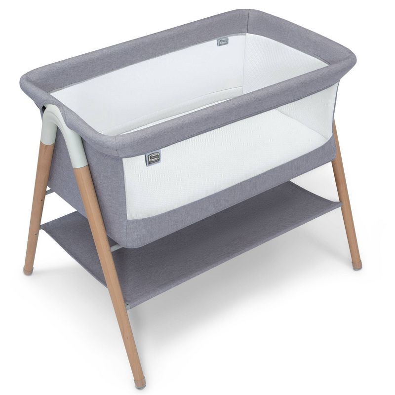 slide 6 of 14, Simmons Kids' Koi Beechwood By the Bed Bassinet - Dove Gray, 1 ct