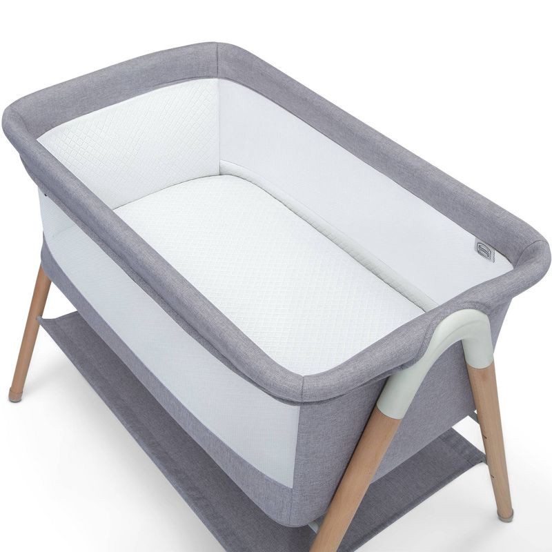 slide 11 of 14, Simmons Kids' Koi Beechwood By the Bed Bassinet - Dove Gray, 1 ct