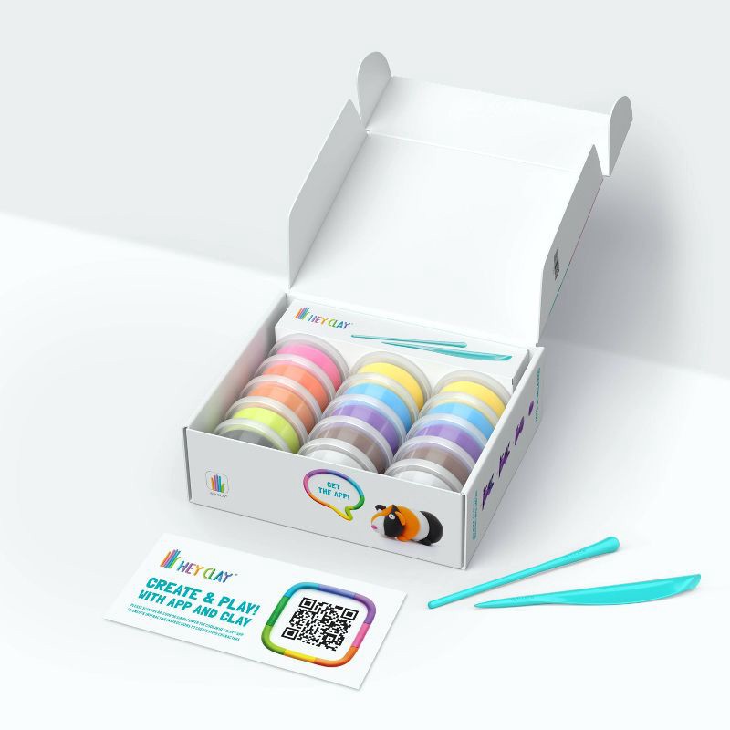 slide 2 of 8, HEY CLAY 17pc Fluffy Pets: Non-Toxic Modeling Dough for Kids, Includes Sculpting Tools & Instructions, Ages 3+, 17 ct