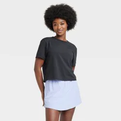 Women's Essential Crewneck Short Sleeve Top - All In Motion™ Black S