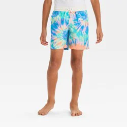 Boys' Tie-Dye Swim Trunks - Cat & Jack™ XS