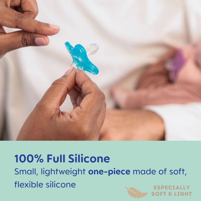 slide 5 of 8, MAM Comfort 1 Newborn Lightweight Silicone Pacifier - Boy - 2pk, 2 ct