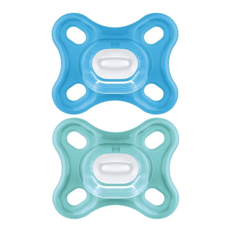 slide 1 of 8, MAM Comfort 1 Newborn Lightweight Silicone Pacifier - Boy - 2pk, 2 ct