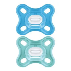 MAM Comfort 1 Newborn Lightweight Silicone Pacifier - Boy - 2pk