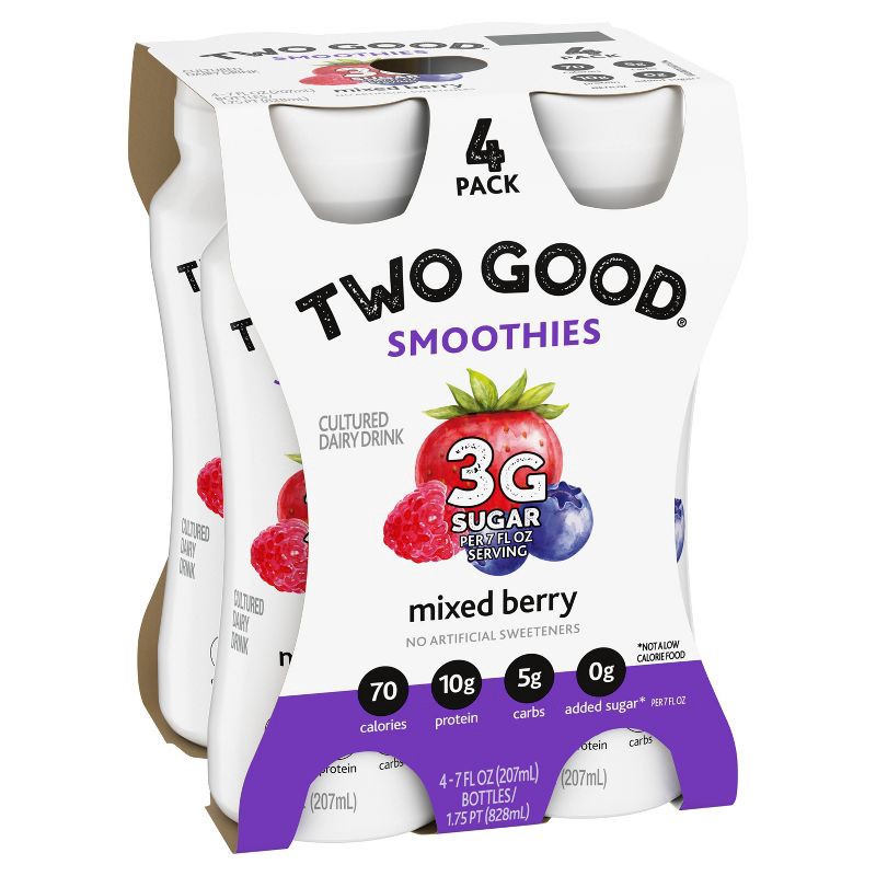 slide 5 of 7, Two Good Mixed Berry Drink - 4pk/7 fl oz, 4 ct, 7 fl oz