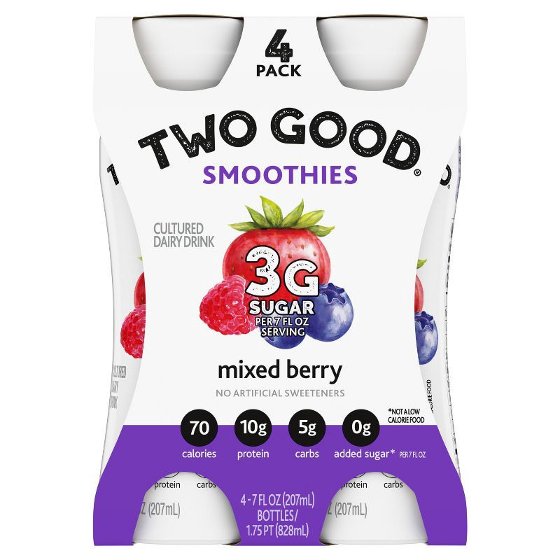 slide 7 of 7, Two Good Mixed Berry Drink - 4pk/7 fl oz, 4 ct, 7 fl oz