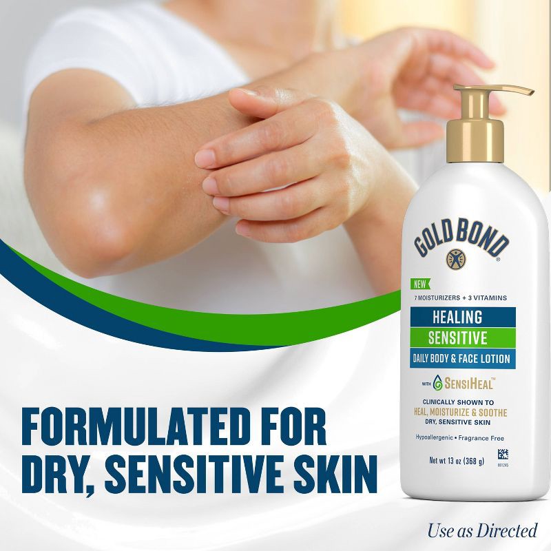 slide 3 of 8, Gold Bond Healing Sensitive Body Lotion for Dry Skin - 13oz, 13 oz