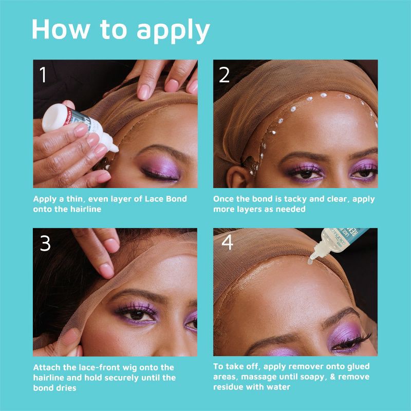 slide 6 of 12, KISS Products Colors & Care Wig Lace Bond Glue - Extreme Hold - 1.1oz, 1.1 oz