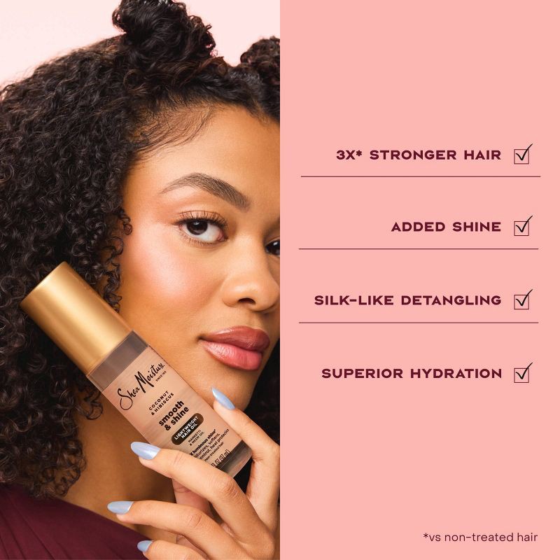 slide 6 of 10, SheaMoisture Coconut and Hibiscus Smooth + Shine Hair Oil - 3.3 fl oz, 3.3 fl oz