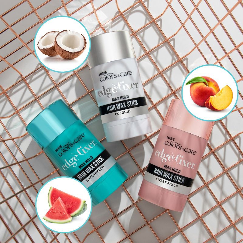 slide 3 of 6, KISS Products Colors & Care Edge Fixer Hair Wax Stick - Maximum Hold - Peach Scent - 2.7oz, 2.7 oz