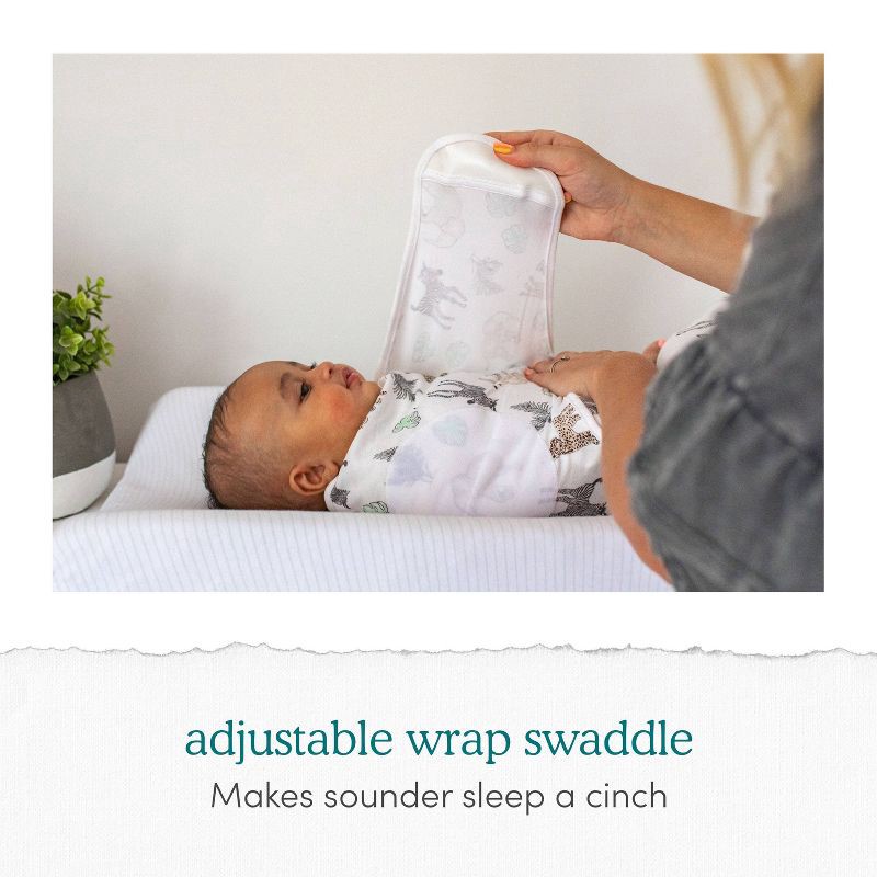 slide 5 of 9, aden + anais essentials Baby Girl 100% Cotton Zipless Easy 3pk Swaddle Wraps - Garden Floral 0-3m, 3 ct