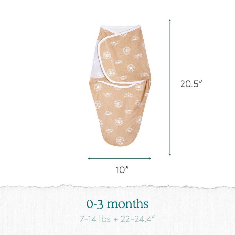 slide 6 of 8, aden + anais essentials Baby Boy 100% Cotton Zipless Easy 3pk Swaddle Wraps - At Sea 0-3m, 3 ct