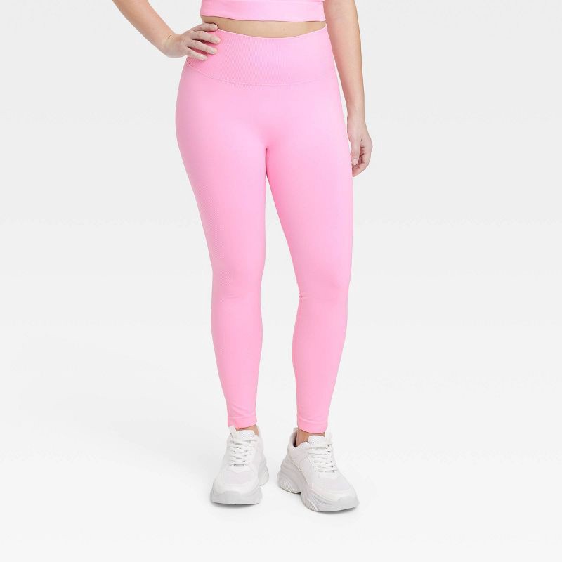 Women's Seamless High-Rise Leggings - All In Motion™ Pink XL