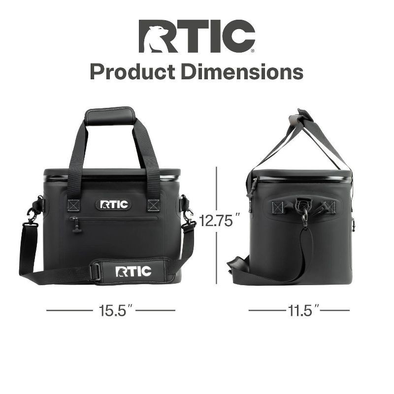 slide 8 of 9, RTIC Outdoors 30 Cans Ultra-Tough Soft Sided Cooler - Black, 30 cans