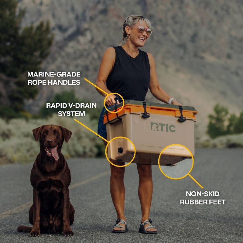 slide 10 of 13, RTIC Outdoors 32 QT Ultra-Light Hard Sided Cooler - Gray: Compact Outdoor Beverage Storage, 32 qt