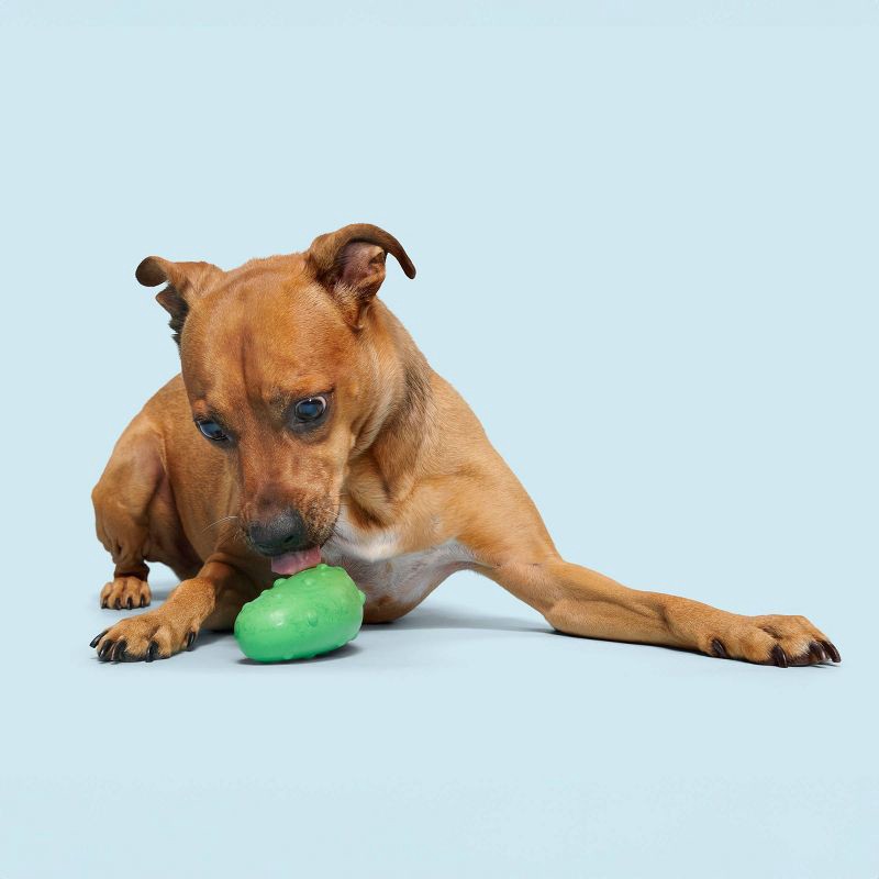 slide 5 of 6, BARK Super Chewer Pickle Stickle Pickle Dog Toy, 1 ct