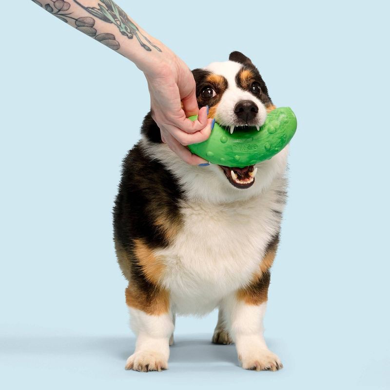 slide 6 of 6, BARK Super Chewer Pickle Stickle Pickle Dog Toy, 1 ct