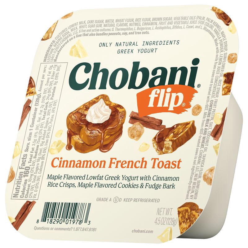 slide 3 of 7, Chobani Greek Yogurt Flip Cinnamon French Toast - 4.5oz, 4.5 oz