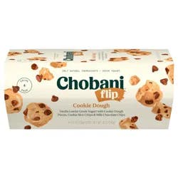 Chobani Greek Yogurt Flip Cookie Dough - 4pk/4.5oz Cups