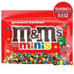 M&M's Peanut Butter Minis Chocolate Candy Bag Share Size - 8.6oz