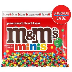 M&M's Peanut Butter Minis Chocolate Candy Bag Share Size - 8.6oz