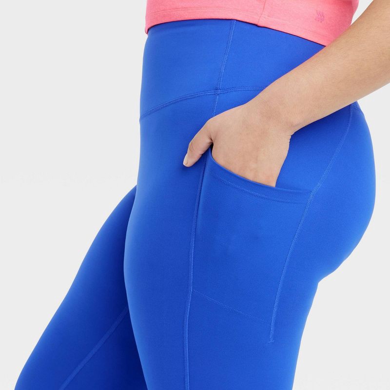 Women's Brushed Sculpt High-Rise Pocketed Leggings - All In Motion™ Dark  Blue XXL 1 ct