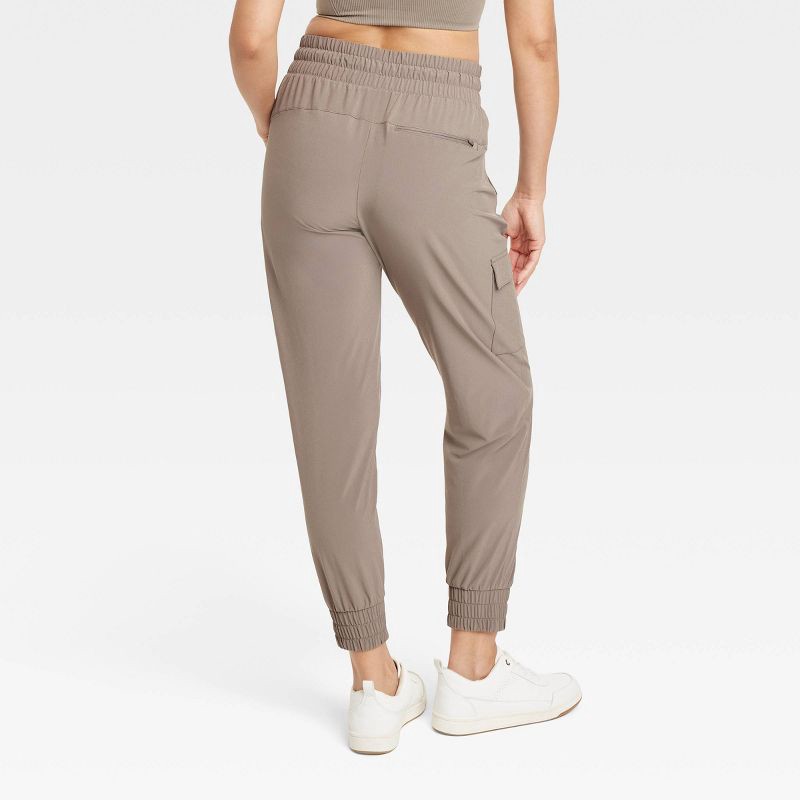 Women's Flex Woven Mid-rise Cargo Joggers - All In Motion™ Taupe Xxl :  Target